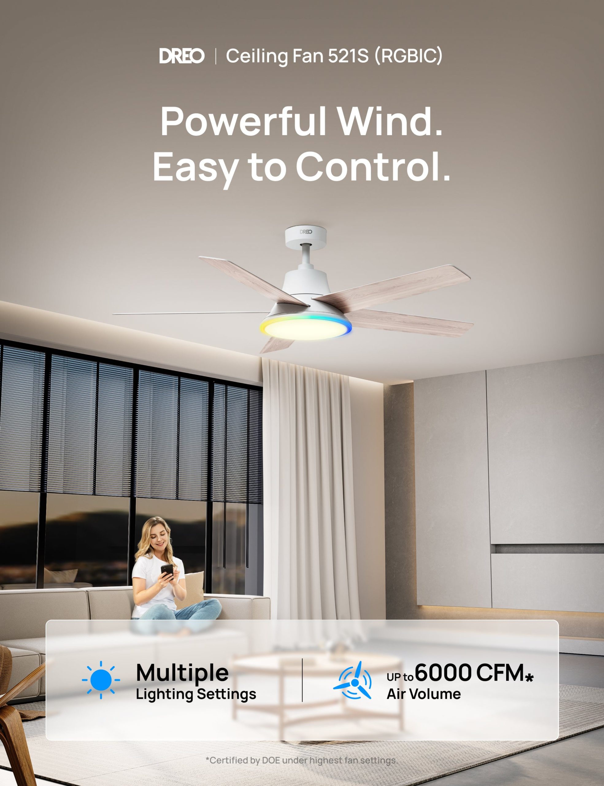 Ceiling Fan 521S (RGBIC) - Image 2